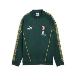 Młodzieżowa kurtka AC Milan KING Anthem PUMA. Zielona kurtki męskie Puma, m, bez wzorów, bez kaptura, do biegania. Za 339.00 zł.