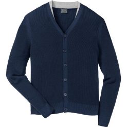 Sweter rozpinany Regular Fit bonprix ciemnoniebieski. Kardigany męskie marki bonprix. Za 34.99 zł.