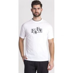 T-SHIRT Emporio Armani. Białe t-shirty męskie Emporio Armani, l, bez wzorów, z bawełny, bez kołnierzyka, bez ramiączek. Za 356.30 zł.