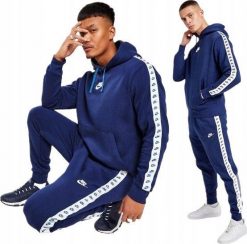 MĘSKI KOMPLET BLUZA+ SPODNIE BAWEŁNA CIEPŁY DM6838 GRANAT r. M. Bluzy nierozpinane męskie Nike, m, bez wzorów, z bawełny, bez ramiączek, bez kaptura. Za 369.99 zł.