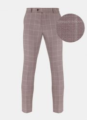 PAKO LORENTE – Spodnie męskie garniturowe BUDI PPLM9-6G-205-R. Czerwone eleganckie spodnie męskie Pako Lorente, bez wzorów, z tkaniny. Za 99.99 zł.