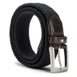 Pasek Męski Tommy Hilfiger. Niebieskie paski męskie Tommy Hilfiger, bez wzorów. Za 139.99 zł.