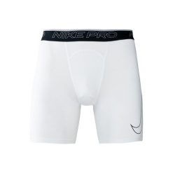 Męskie Spodenki Kompresyjne. Białe szorty sportowe męskie Nike, bez wzorów, sportowe. Za 191.99 zł.