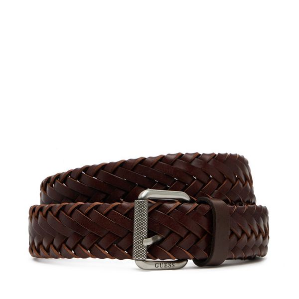 Pasek Męski Guess. Brązowe paski męskie Guess, z aplikacjami. Za 189.99 zł.