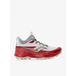 Buty trailowe męskie Saucony Peregrine 13 ST. Czerwone buty do biegania męskie Saucony, bez wzorów, bez zapięcia, do biegania. Za 449.99 zł.