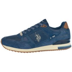 U.S. Polo Assn. Tenisówki Męskie Wilde 1, 46 Niebieskie. Niebieskie trampki męskie U.S. Polo Assn., bez wzorów, bez zapięcia. Za 419.00 zł.