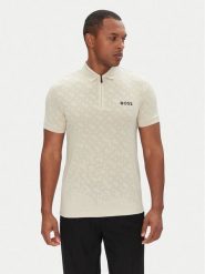 BOSS Polo Philix Toc Jq 50538106 Beżowy Slim Fit. Brązowe koszulki polo męskie Boss, m, bez wzorów, z syntetyku, bez kołnierzyka, bez ramiączek. Za 419.99 zł.