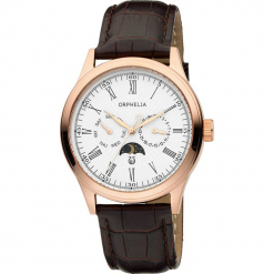 Zegarek kwarcowy w kolorze brązowo-biało-różowozłotym. Brązowe, analogowe zegarki męskie Esprit Watches, ze skóry. W wyprzedaży za 272.95 zł.