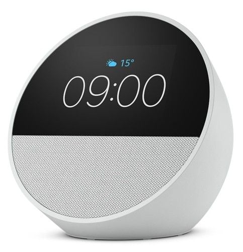 Amazon Echo Spot (2024) Glacier White. Białe głośniki przenośne Amazon. Za 359.99 zł.
