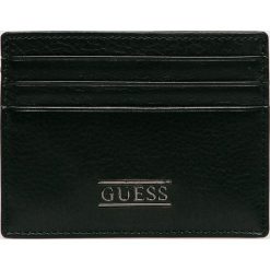 Guess Jeans - Portfel skórzany. Czarne portfele męskie Guess Jeans, z aplikacjami, z jeansu. W wyprzedaży za 89.90 zł.