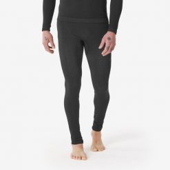Legginsy termoaktywne narciarskie męskie Quechua BL 500 seamless. Czarne bielizna termoaktywna męska WED'ZE, m, bez wzorów, z elastanu, bez ramiączek, narciarskie. Za 69.99 zł.