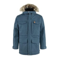 Kurtka zimowa męska Fjällräven Nuuk Parka. Niebieskie parki męskie Fjällräven, na zimę, m, bez wzorów, bez kaptura. W wyprzedaży za 2,099.95 zł.