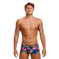 Bokserki męskie Funky Trunks Underwear Trunks Palm A Lot. Niebieskie bokserki męskie FUNKY TRUNKS, m, bez wzorów. Za 110.69 zł.