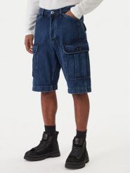 G-Star Raw Szorty jeansowe Bend 3D Cargo D26528-D788 Granatowy Relaxed Fit. Niebieskie szorty męskie G-Star Raw, bez wzorów, z bawełny, retro. Za 759.99 zł.