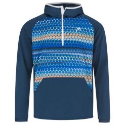 Bluza męska Head Topspin Hoodie dark blue print M. Niebieskie bluzy nierozpinane męskie Head, m, bez wzorów, sportowe, bez ramiączek, bez kaptura. W wyprzedaży za 298.10 zł.