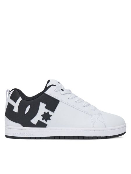DC Sneakersy COURT GRAFFIK 300529-WLK Biały. Białe buty sportowe na co dzień męskie DC, m, bez wzorów, ze skóry, bez ramiączek, bez kaptura. Za 249.99 zł.