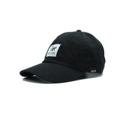 Czapka bejsbolowa - Bawełna organiczna - Niestrukturalna (Czarny). Czarne czapki męskie SURF MONKEY, bez wzorów, z bawełny, sportowe. Za 179.95 zł.