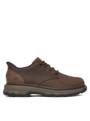 Skechers Półbuty Lockett 205307 COC Brązowy. Brązowe codzienne półbuty męskie Skechers, bez wzorów, ze skóry, bez obcasa, bez zapięcia. Za 359.99 zł.