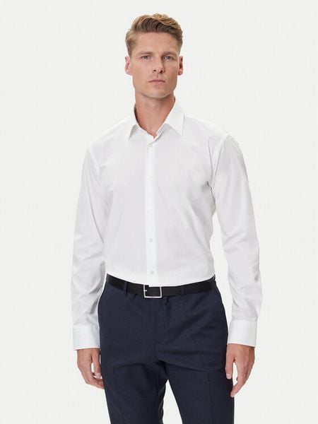 BOSS Koszula H-Joe 50549923 Biały Regular Fit. Białe koszule męskie Boss, m, bez wzorów, z bawełny, bez kołnierzyka, bez ramiączek. Za 289.99 zł.