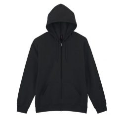 Męska Bluza Z Kapturem Softstyle Midweight Full Zip. Czarne bluzy nierozpinane męskie GILDAN, m, bez wzorów, z kapturem. Za 121.99 zł.
