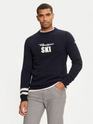 Rossignol Sweter RLMMO11 Granatowy Regular Fit. Niebieskie kardigany męskie Rossignol, l, bez wzorów, z wełny, bez ramiączek. Za 649.99 zł.