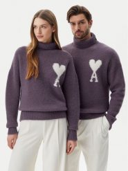 AMI Paris Golf UKS425.KN0032 Fioletowy Relaxed Fit. Fioletowe kardigany męskie AMI PARIS, m, bez wzorów, z wełny, bez ramiączek. Za 2,059.00 zł.