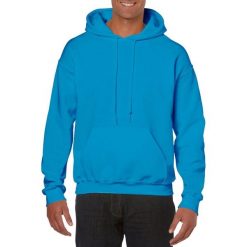 Bluza Z Kapturem Dla Dorosłych Unisex Heavy Blend. Niebieskie bluzy nierozpinane męskie GILDAN, m, bez wzorów, bez ramiączek, z kapturem. Za 74.99 zł.