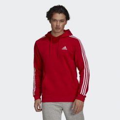 Bluza męska adidas Essentials Fleece. Białe bluzy nierozpinane męskie ADIDAS, m, bez wzorów, z bawełny, z kapturem. Za 158.00 zł.