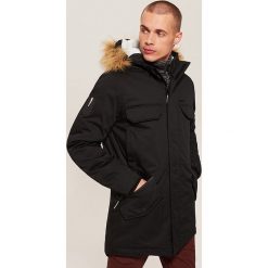 Ocieplana parka - Czarny. Czarne parki męskie House. Za 369.99 zł.