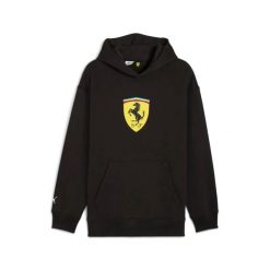 Bluza z kapturem Puma Ferrari Sportswear Shield. Czarne bluzy z kapturem męskie Puma, m, bez wzorów, z kapturem. W wyprzedaży za 352.00 zł.