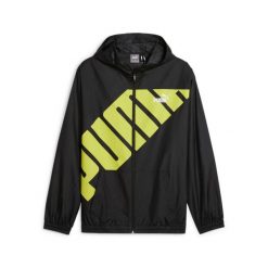 Puma Kurtka Hooded Graphic Windbreaker 62383701. Czarne kurtki męskie Puma, xl, bez wzorów, bez ramiączek, bez kaptura. Za 182.99 zł.