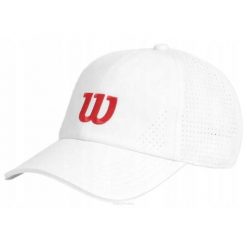 Czapka tenisowa Wilson Active Perforated Cap. Białe czapki męskie Wilson, na jesień, bez wzorów. Za 145.00 zł.