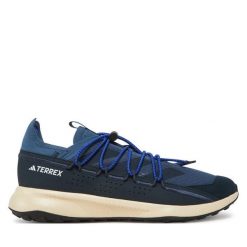 Trekkingi adidas. Niebieskie buty trekkingowe męskie ADIDAS, bez wzorów, sportowe, bez obcasa, bez zapięcia. Za 359.99 zł.