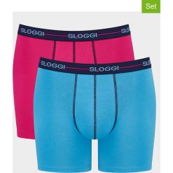 Bokserki (2 pary) "Start Midi" w kolorze niebieskim i czerwonym. Czerwone bokserki męskie Triumph, Sloggi, m, bez wzorów. W wyprzedaży za 43.95 zł.