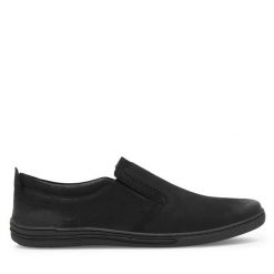 Półbuty Lasocki. Czarne codzienne półbuty męskie Lasocki, bez wzorów, bez obcasa, bez zapięcia. Za 179.99 zł.