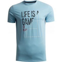 T-shirt męski TSM604 - jasny niebieski - Outhorn. T-shirty męskie marki Outhorn. Za 39.99 zł.