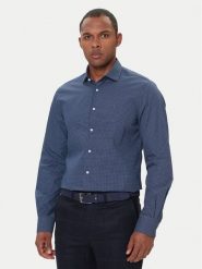 Tommy Hilfiger Koszula MW0MW40523 Granatowy Slim Fit. Niebieskie koszule męskie Tommy Hilfiger, m, bez wzorów, z bawełny, bez kołnierzyka, bez ramiączek. Za 389.99 zł.