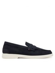 Tommy Hilfiger Mokasyny Nubuck P Loafer FM0FM05350 Granatowy. Niebieskie mokasyny męskie Tommy Hilfiger, z nubiku, bez zapięcia. Za 359.99 zł.