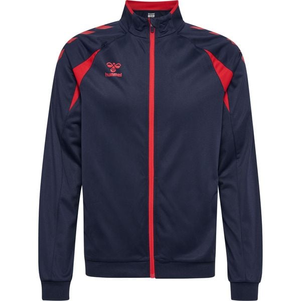 Kurtka z dresu Hummel Core 2.0. Czerwone kurtki męskie HUMMEL, bez wzorów, z dresówki, sportowe, bez ramiączek, bez kaptura. Za 256.50 zł.