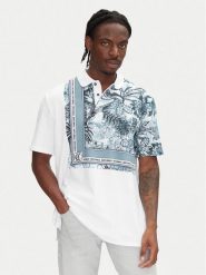 Just Cavalli Polo 78OAGE15 Niebieski Regular Fit. Niebieskie koszulki polo męskie Just Cavalli, m, bez wzorów, z bawełny, bez kołnierzyka, bez ramiączek. Za 699.99 zł.
