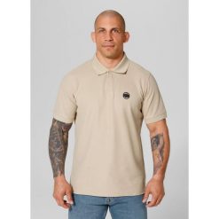 Koszulka męska Pitbull Polo Pique Rockey. Brązowe koszulki polo męskie PITBULL, m, bez wzorów, casualowe, bez kołnierzyka, bez ramiączek. Za 159.00 zł.