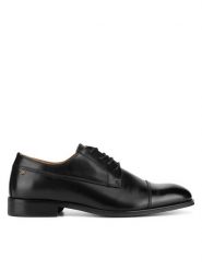 Gino Rossi Półbuty FABIO-05 124AM Czarny. Czarne eleganckie półbuty męskie Gino Rossi, ze skóry, wizytowe, bez obcasa, bez zapięcia. Za 349.99 zł.