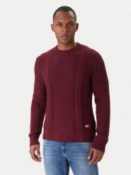 Tommy Jeans Sweter DM0DM22101 Czerwony Regular Fit. Czerwone swetry męskie Tommy Jeans, bez wzorów, z bawełny, bez kołnierzyka, bez ramiączek. Za 519.99 zł.