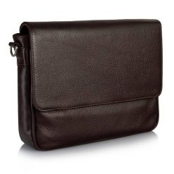 Torba męska Tizano TM17 czekoladowa skóra naturalna. Brązowe torby na laptopa męskie TIZANO, bez wzorów, z materiału. Za 355.99 zł.