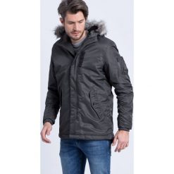 Selected - Parka. Szare płaszcze męskie Selected, z materiału. W wyprzedaży za 259.90 zł.