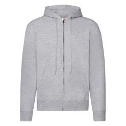 Męska Kurtka Z Kapturem Classic Heather. Szare kurtki męskie Fruit of the Loom, m, bez wzorów, sportowe, bez ramiączek, z kapturem. Za 107.99 zł.
