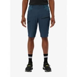Spodenki turystyczne męskie Vaude Tekoa Shorts III. Niebieskie szorty sportowe męskie Vaude, bez wzorów, sportowe. Za 267.69 zł.