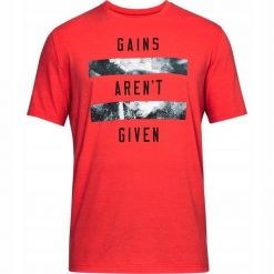 Koszulka sportowa męska Under Armour Gains Arent Given 1305662. Czerwone t-shirty sportowe męskie Under Armour, m, bez wzorów, sportowe, bez ramiączek. Za 119.00 zł.