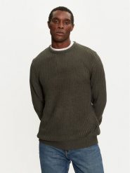 Brave Soul Sweter MK-230BINARY3 Zielony Regular Fit. Zielone kardigany męskie Brave Soul, m, bez wzorów, z syntetyku, bez ramiączek. Za 99.99 zł.