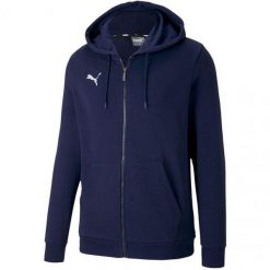 Męska Bluza Z Kapturem Team Goal 23 Z Pełnym Zamkiem Błyskawicznym. Niebieskie bluzy z kapturem męskie Puma, m, bez wzorów, z kapturem. Za 276.99 zł.